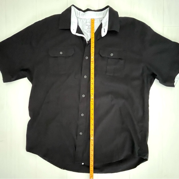 PaperDenim & Cloth Classic Black Short Sleeve Button Up Collared Shirt, 2X - Picture 10 of 10